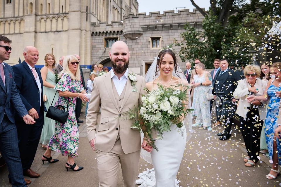 A moment from Danielle & Ben’s wedding at Norwich Castle & Cinema City