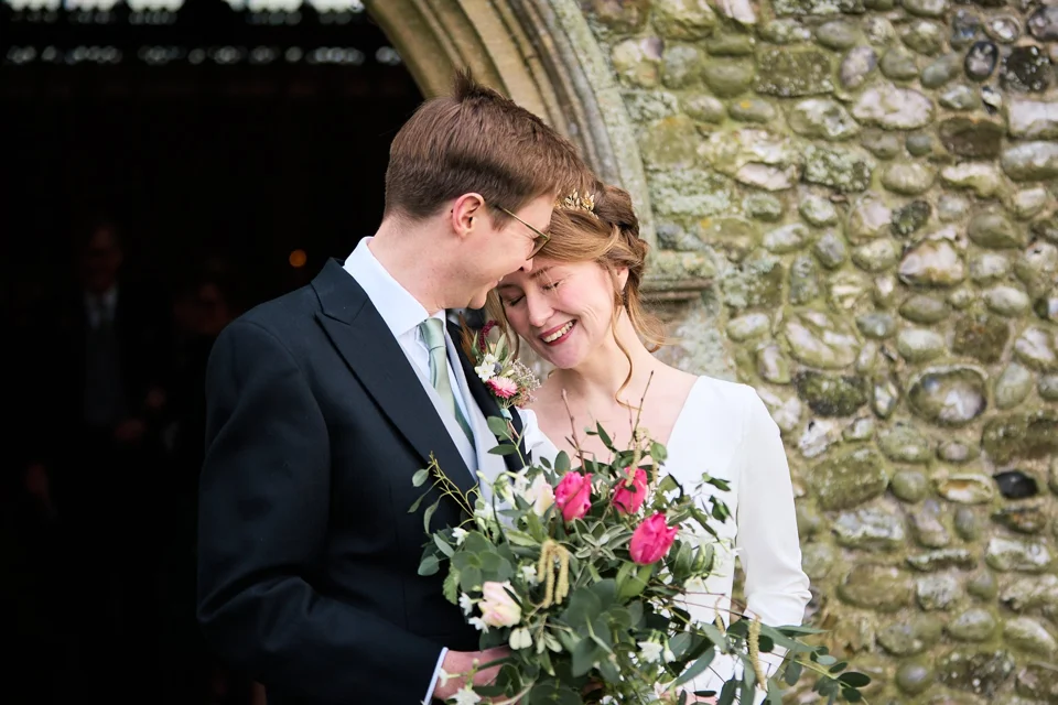 A moment from Rachel & Thomas’s wedding at Godwick Hall & Great Barn