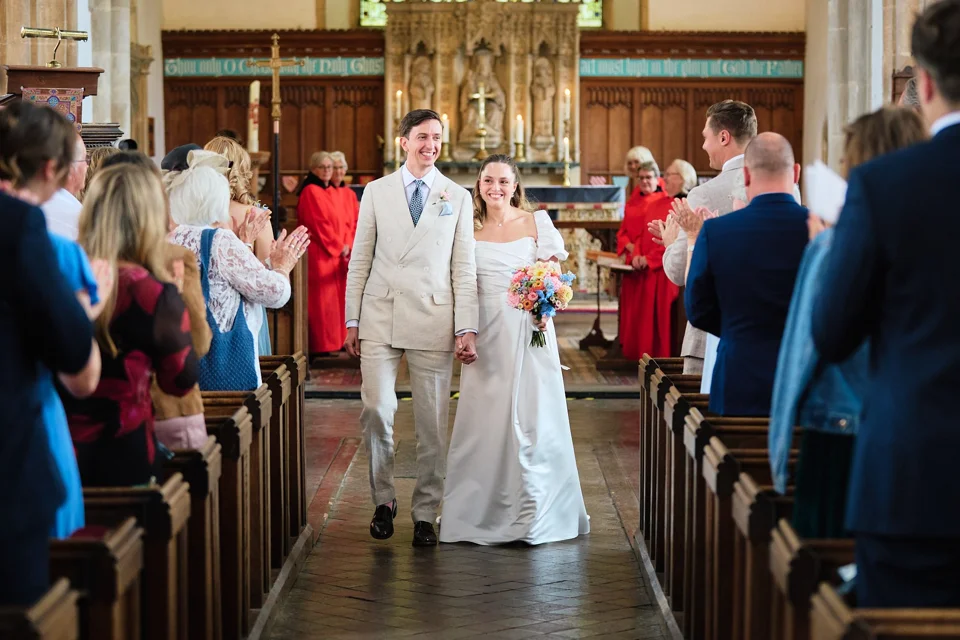 A moment from Jas & Seb’s wedding at St Martin’s Church, New Buckenham