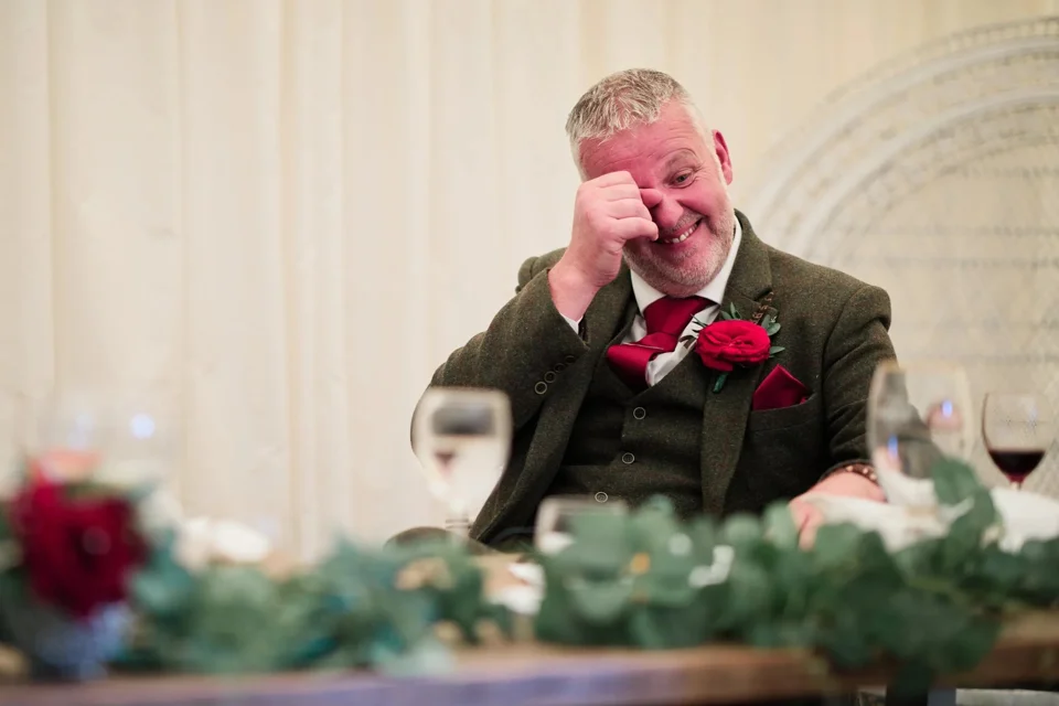 A moment from Ruth & Mark’s wedding at Bressingham Hall & High Barn