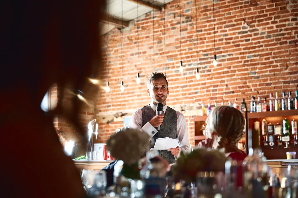 A moment from Katie & Callum’s wedding at Glebe Farm Barn