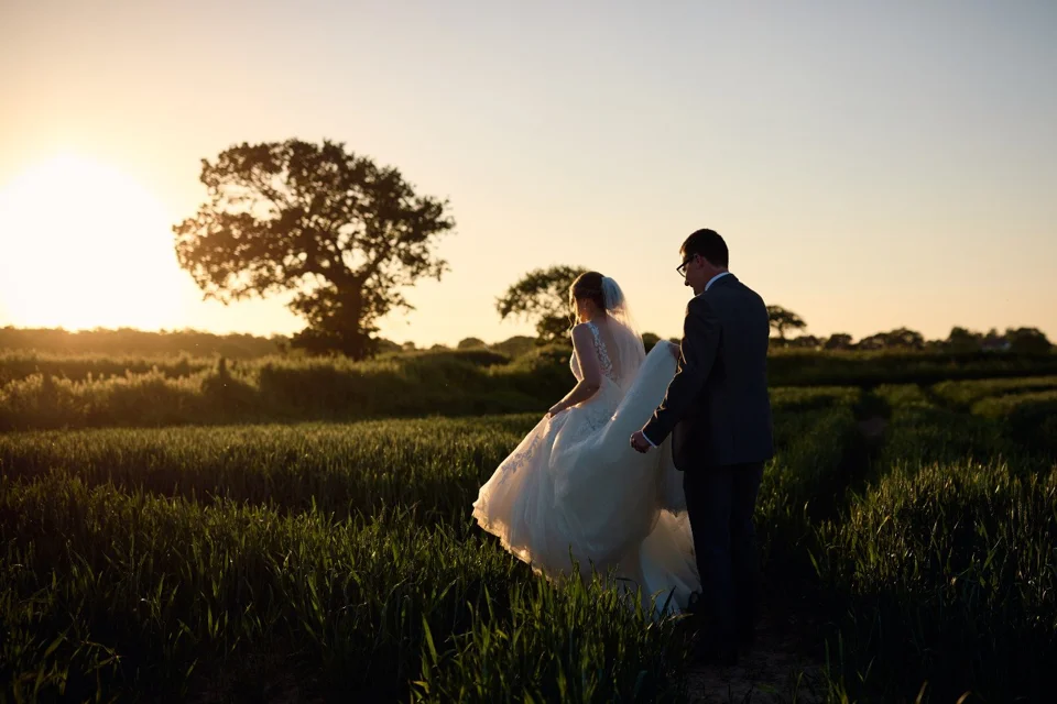 A moment from Steph & Kris’s wedding at Dairy Barns